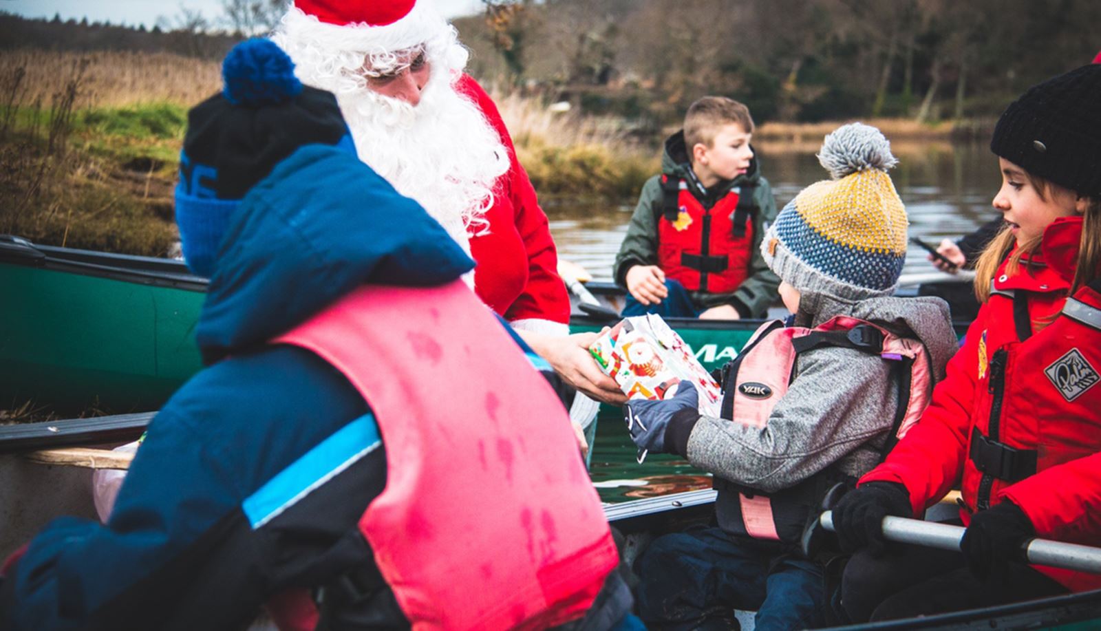 New Forest Activities' Christmas Canoe with Santa